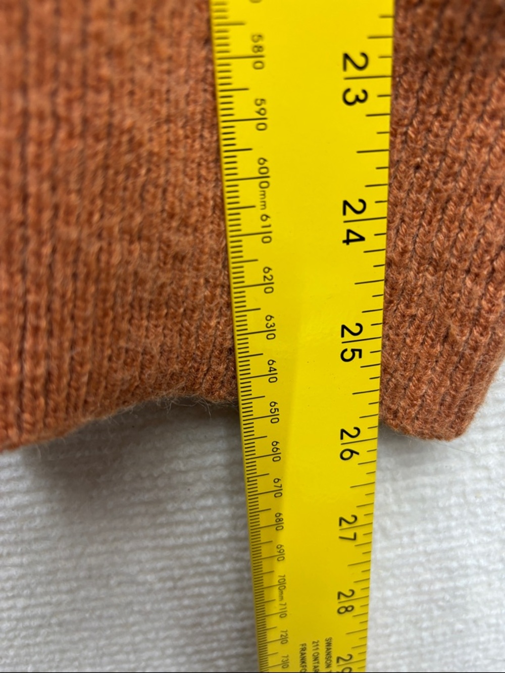 Stitch and Knot | Ruffled Collar Rust Knit Sweater - Women's large - Picture 4 of 6